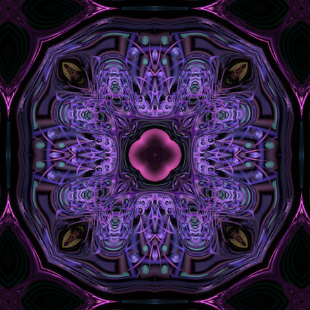 Kaleidoscopic wallpaper tiles