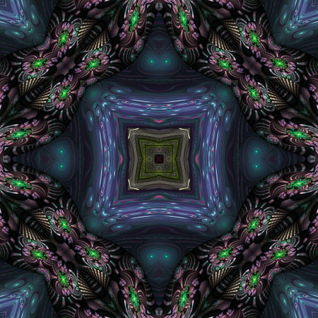 Kaleidoscopic wallpaper tiles