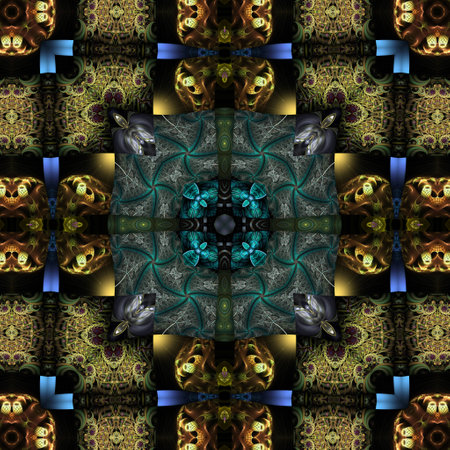 Kaleidoscopic wallpaper tiles