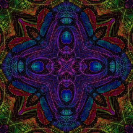 Kaleidoscopic wallpaper tilesの写真素材