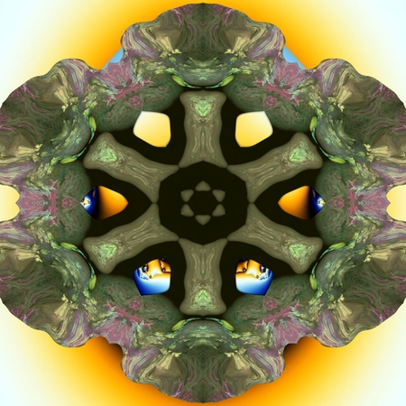 Kaleidoscopic wallpaper tiles