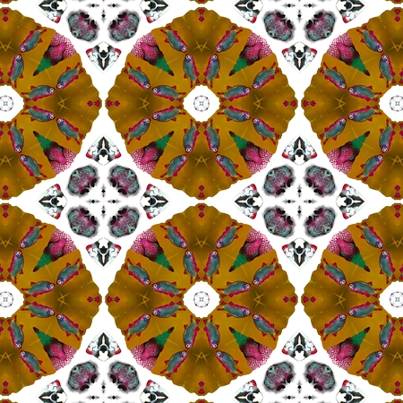 Kaleidoscopic wallpaper seamless loop animationの写真素材