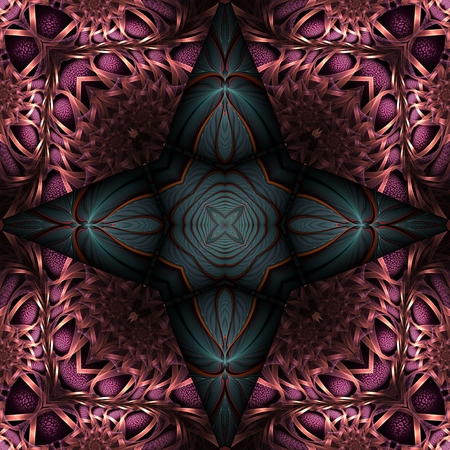 Kaleidoscopic wallpaper seamless loop animationの写真素材