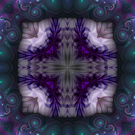 Kaleidoscopic wallpaper seamless loop animationの写真素材