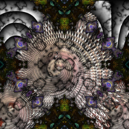 Kaleidoscopic wallpaper seamless loop animationの写真素材