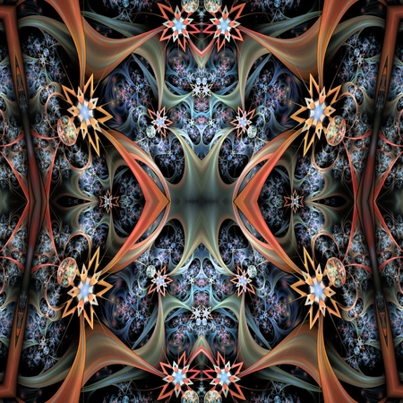 Kaleidoscopic wallpaper seamless loop animationの写真素材
