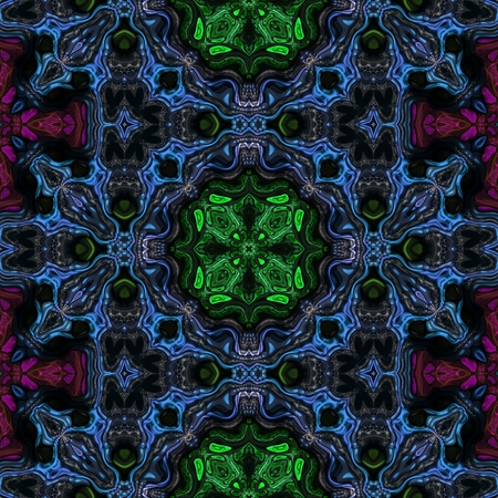 Kaleidoscopic wallpaper seamless loop animationの写真素材