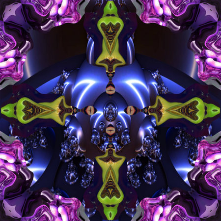 Kaleidoscopic wallpaper seamless loop animationの写真素材