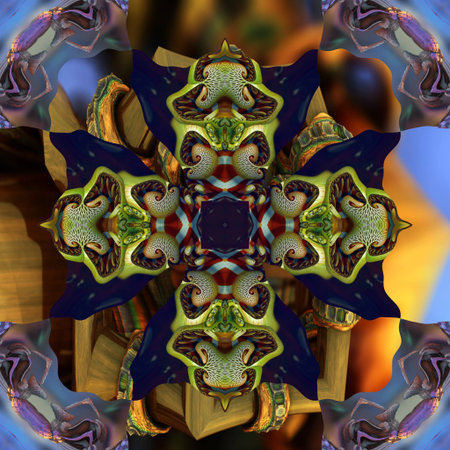 Kaleidoscopic wallpaper seamless loop animationの写真素材