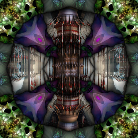 Kaleidoscopic wallpaper seamless loop animationの写真素材