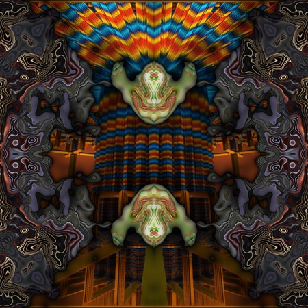 Kaleidoscopic wallpaper seamless loop animationの写真素材