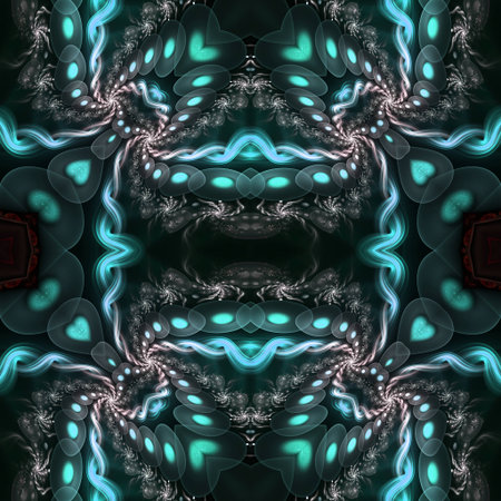 Kaleidoscopic wallpaper seamless loop animationの写真素材