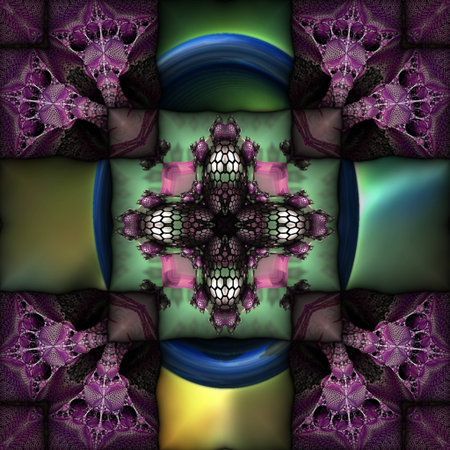 Kaleidoscopic wallpaper seamless loop animationの写真素材