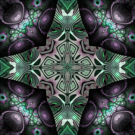 Kaleidoscopic wallpaper seamless loop animationの写真素材