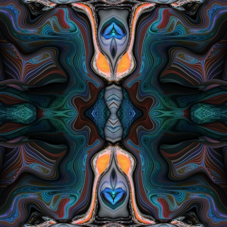Kaleidoscopic wallpaper seamless loop animationの写真素材