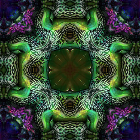 Kaleidoscopic wallpaper seamless loop animationの写真素材