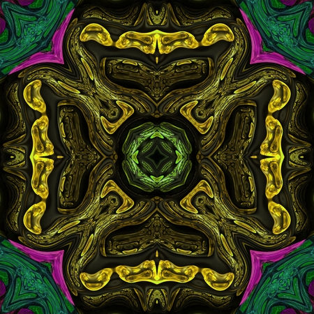 Kaleidoscopic wallpaper seamless loop animationの写真素材