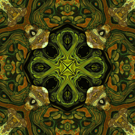 Kaleidoscopic wallpaper seamless loop animationの写真素材
