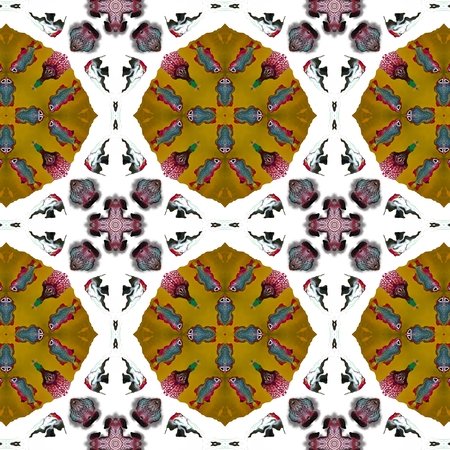 Kaleidoscopic wallpaper seamless loop animationの写真素材