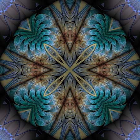 Kaleidoscopic wallpaper seamless loop animationの写真素材