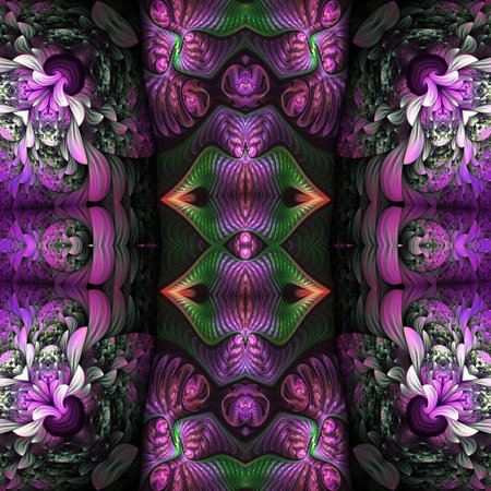 Kaleidoscopic wallpaper seamless loop animationの写真素材