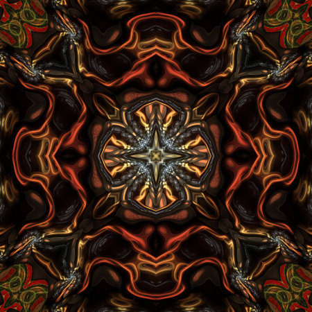 Kaleidoscopic wallpaper seamless loop animationの写真素材