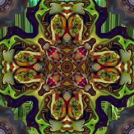 Kaleidoscopic wallpaper seamless loop animationの写真素材