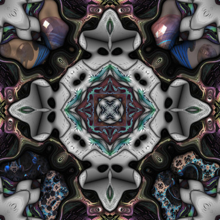 Kaleidoscopic wallpaper seamless loop animationの写真素材