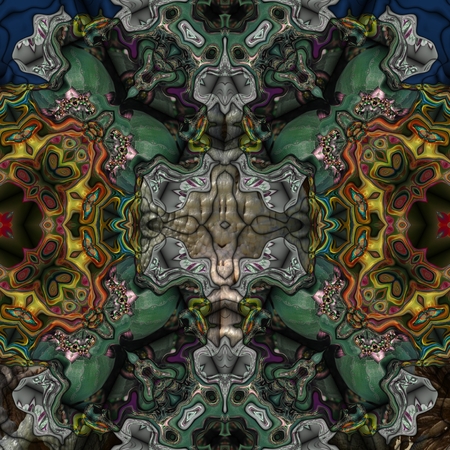 Kaleidoscopic wallpaper seamless loop animationの写真素材