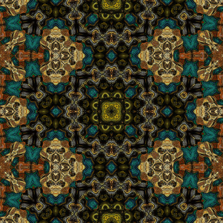 Kaleidoscopic wallpaper seamless loop animationの写真素材