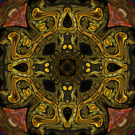 Kaleidoscopic wallpaper seamless loop animationの写真素材