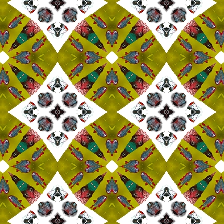 Kaleidoscopic wallpaper seamless loop animationの写真素材