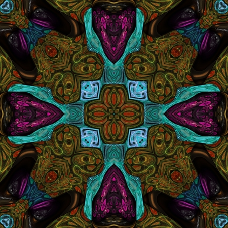Kaleidoscopic wallpaper seamless loop animationの写真素材