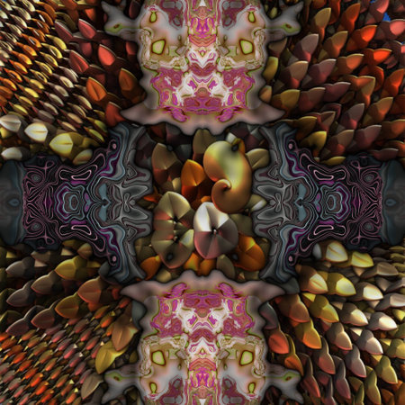 Kaleidoscopic wallpaper seamless loop animationの写真素材
