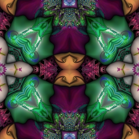 Kaleidoscopic wallpaper seamless loop animationの写真素材