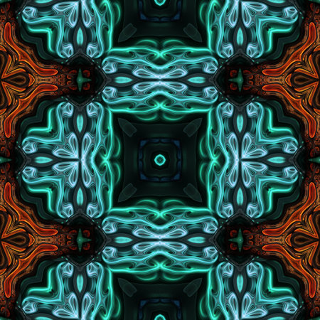 Kaleidoscopic wallpaper seamless loop animationの写真素材