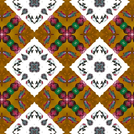 Kaleidoscopic wallpaper seamless loop animationの写真素材