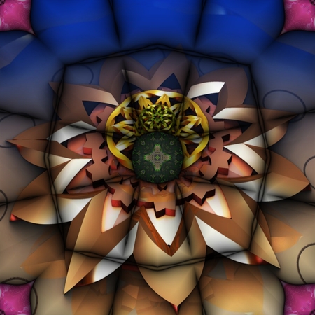Kaleidoscopic wallpaper seamless loop animationの写真素材