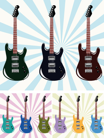 nine guitarsのイラスト素材