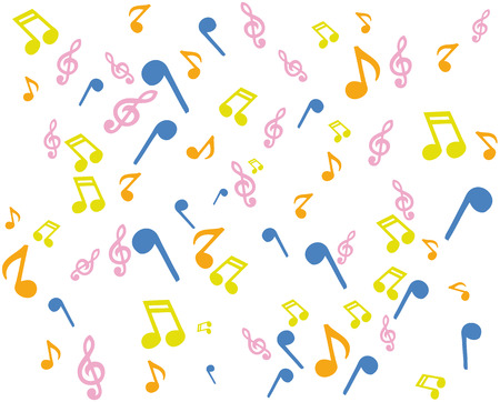 background music notationのイラスト素材