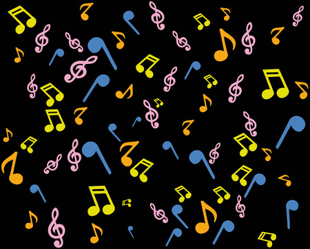 background music notationのイラスト素材