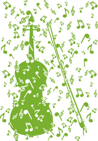 violin in notesのイラスト素材
