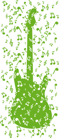 notes in guitarのイラスト素材