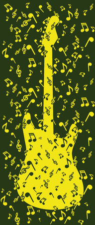 notes in guitarのイラスト素材