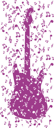 notes in guitarのイラスト素材