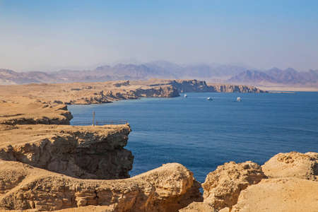 Cliff on the red sea in Egypt