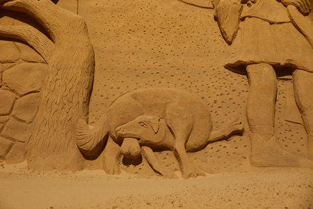 Sondervig, Denmark, June, 2022: International Sand Sculpture Festival.のeditorial素材