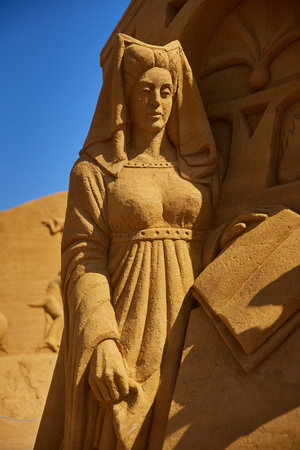 Sondervig, Denmark, June, 2022: International Sand Sculpture Festivalのeditorial素材