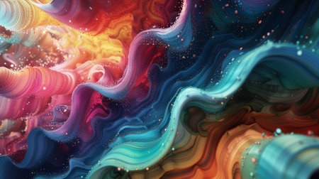 3d illustration of abstract Multicolor backgroundの素材