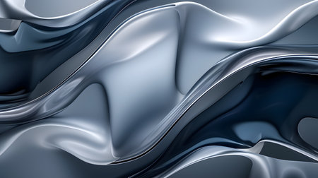 Abstract metallic background with some smooth lines in it (3d render)の素材